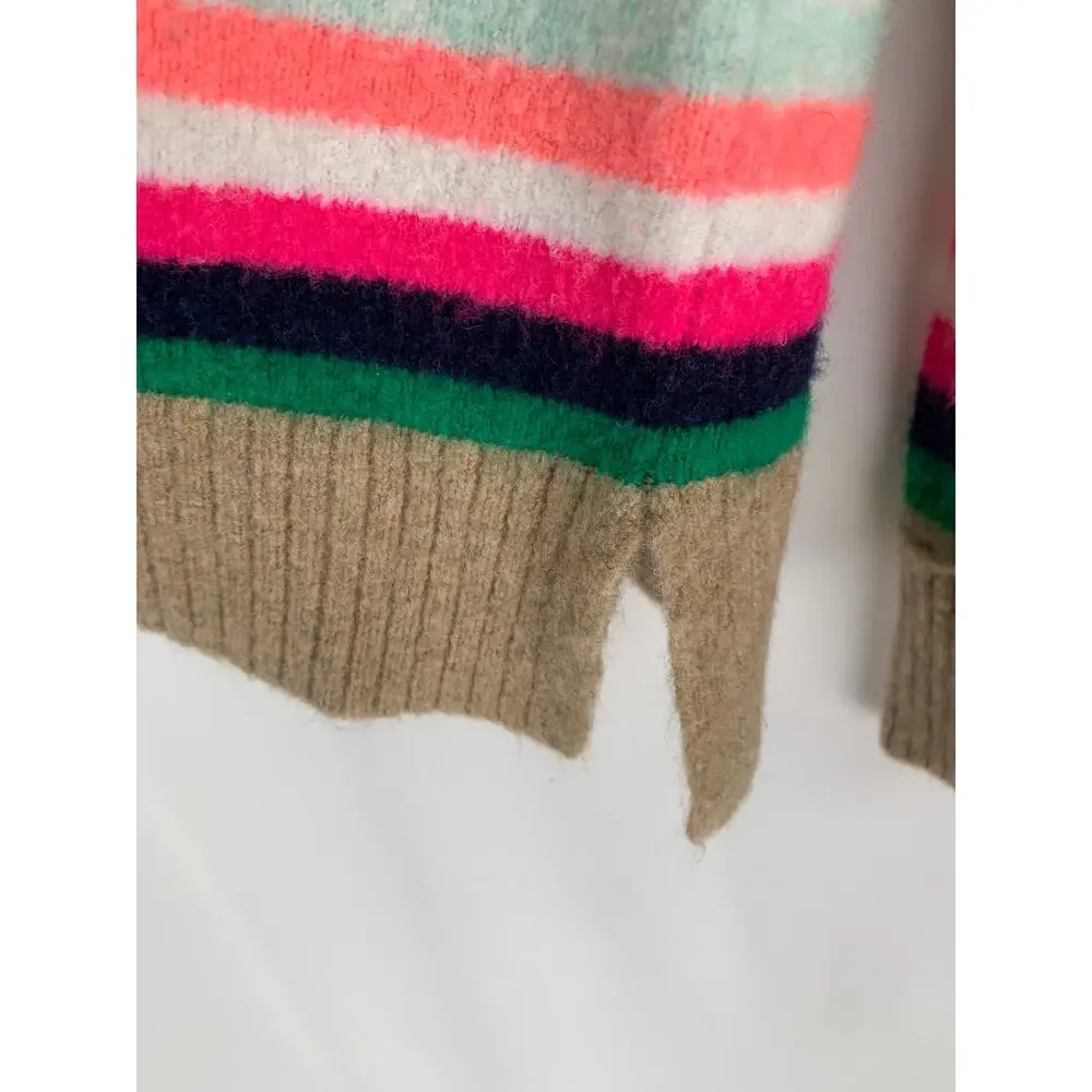 J. Crew Factory Extra Soft Yarn Striped Sweater Womens XS Long Sleeve